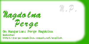 magdolna perge business card